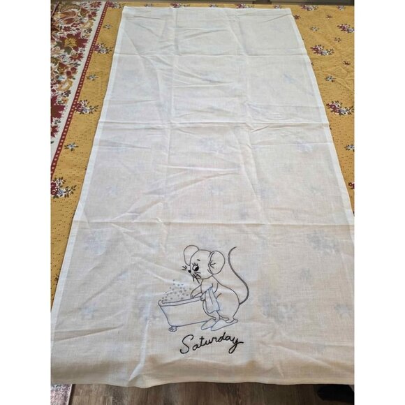 Embroidered tea towels day of the week 7 total - Picture 1 of 10